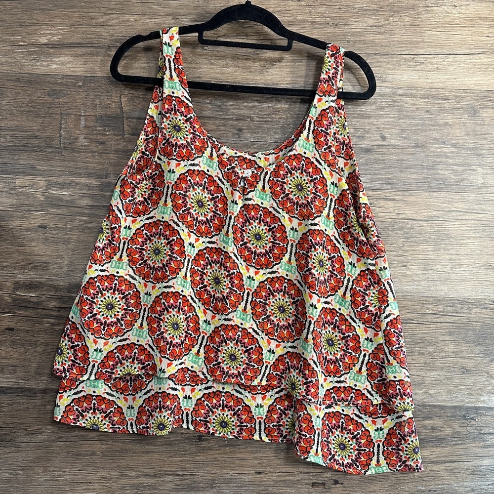 Love Lucy Love Vibrant Patterned Tank Top